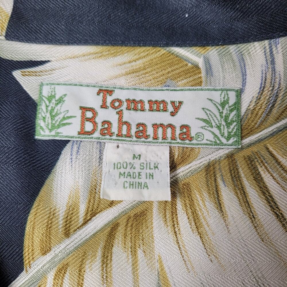 Tommy Bahama Silk Tropical Floral & Palm Leaf Button Front Shirt size Medium - Picture 6 of 10